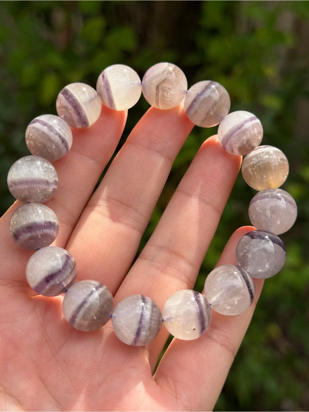 13mm unique banded dream amethyst bracelet 1730